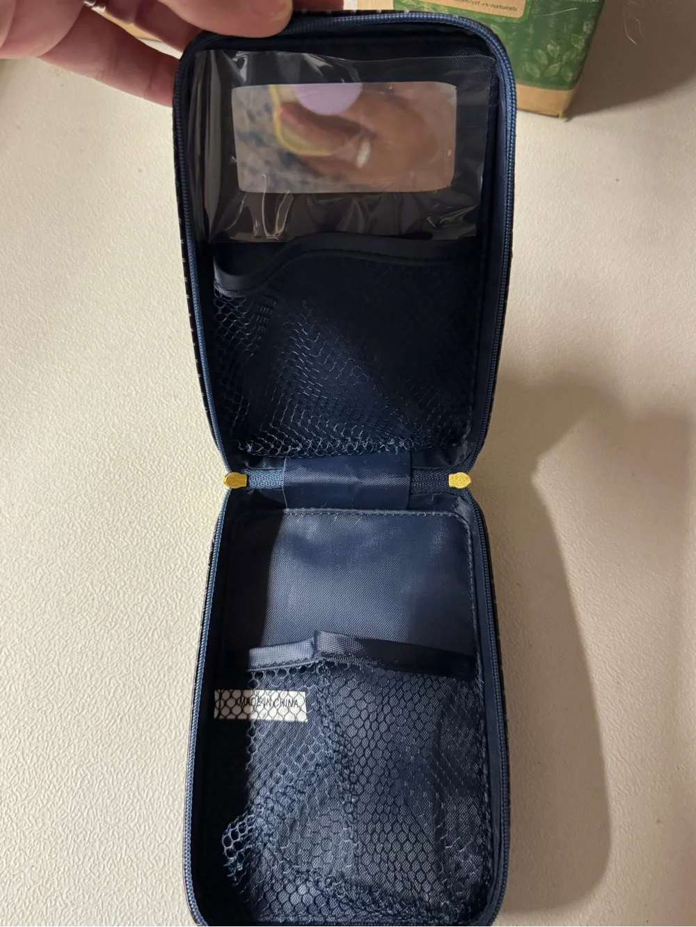 SeneGence Croc-Embossed Leather Makeup Case